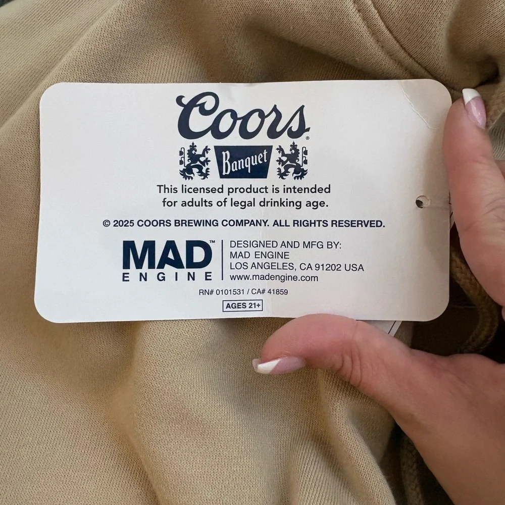 Coors Men’s Hoodie Rodeo Western Pullover Tan Logo 2025 | Size Large | NWT - Picture 7 of 9